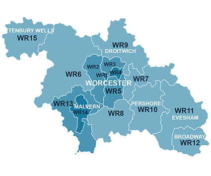 Worcester Map (House Sale Data)